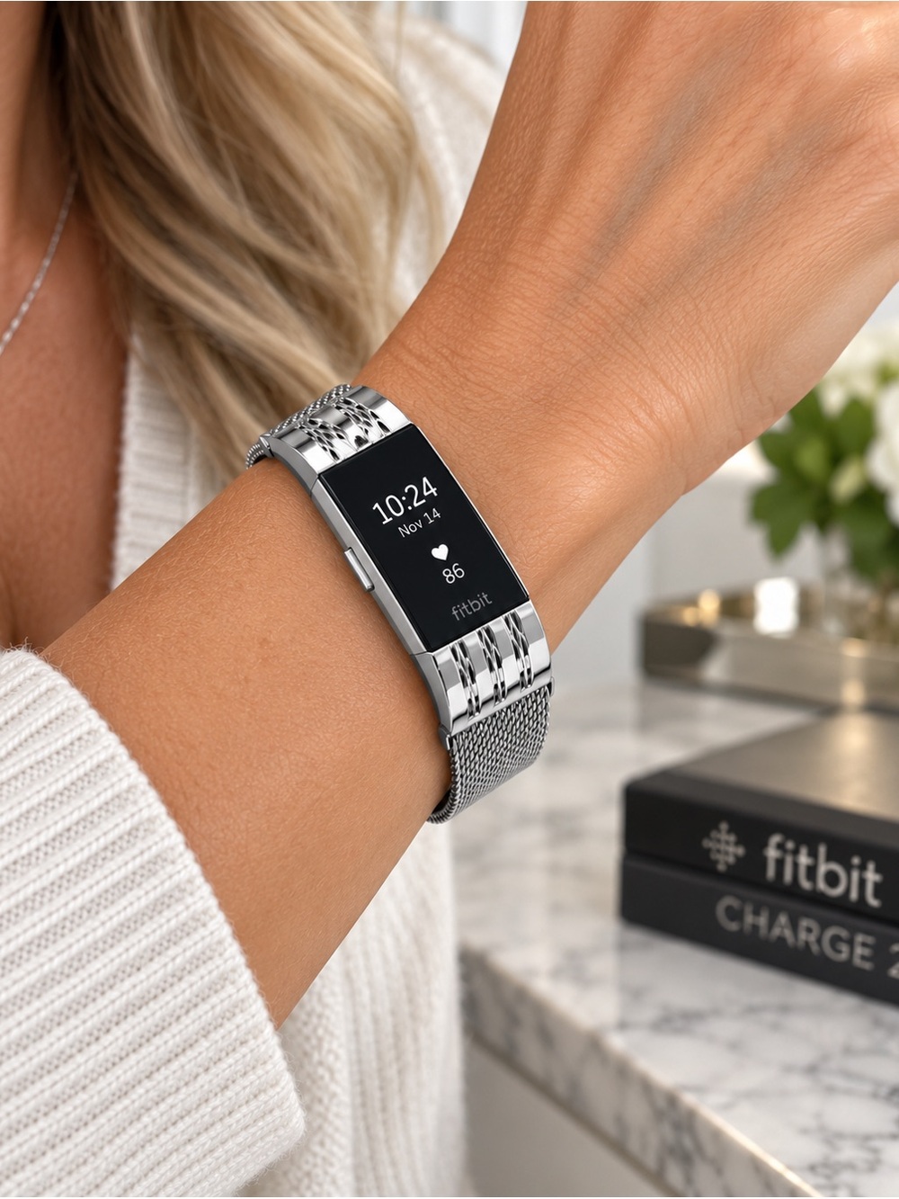 BAND ONLY Bayite Fitbit Charge 2 Metal Stainless Steel